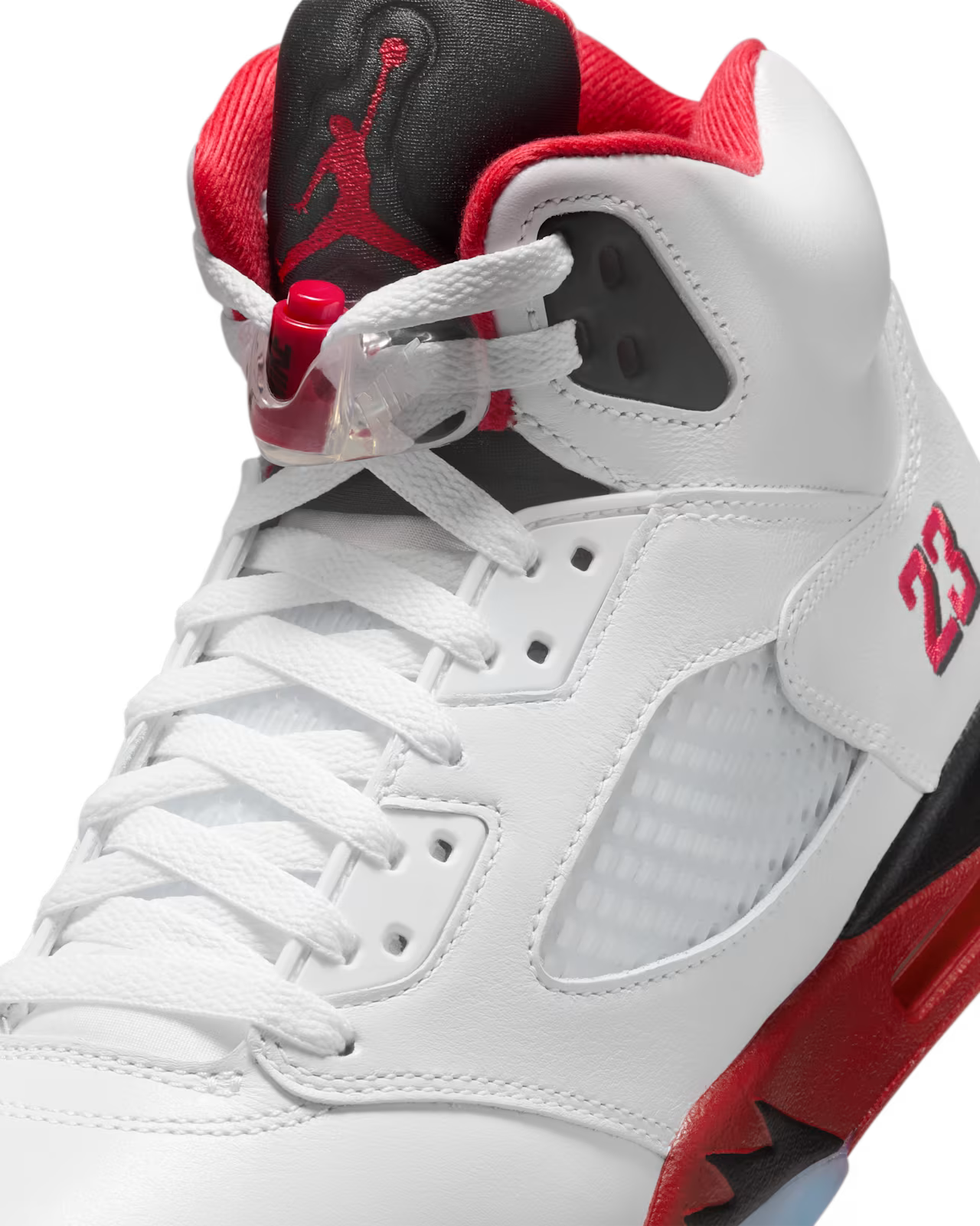 Air Jordan 5 Retro Fire Red Black Tongue
