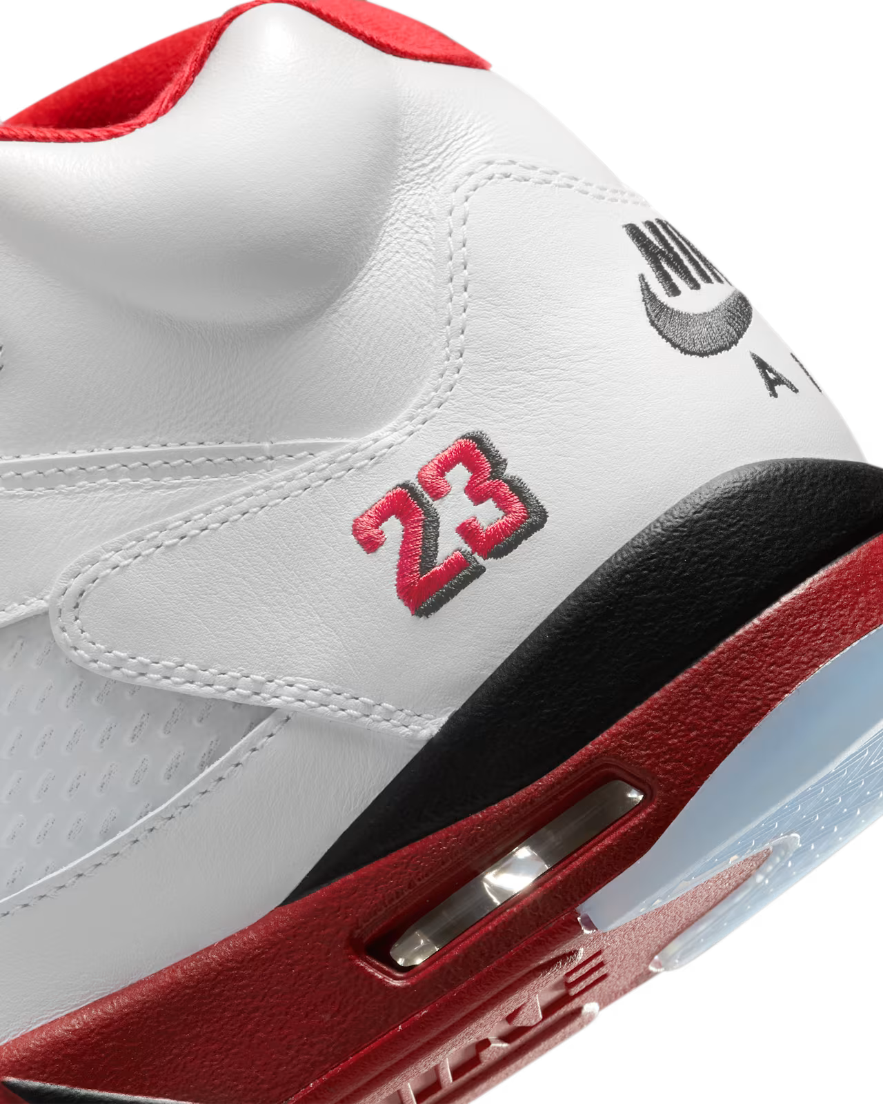Air Jordan 5 Retro Fire Red Black Tongue