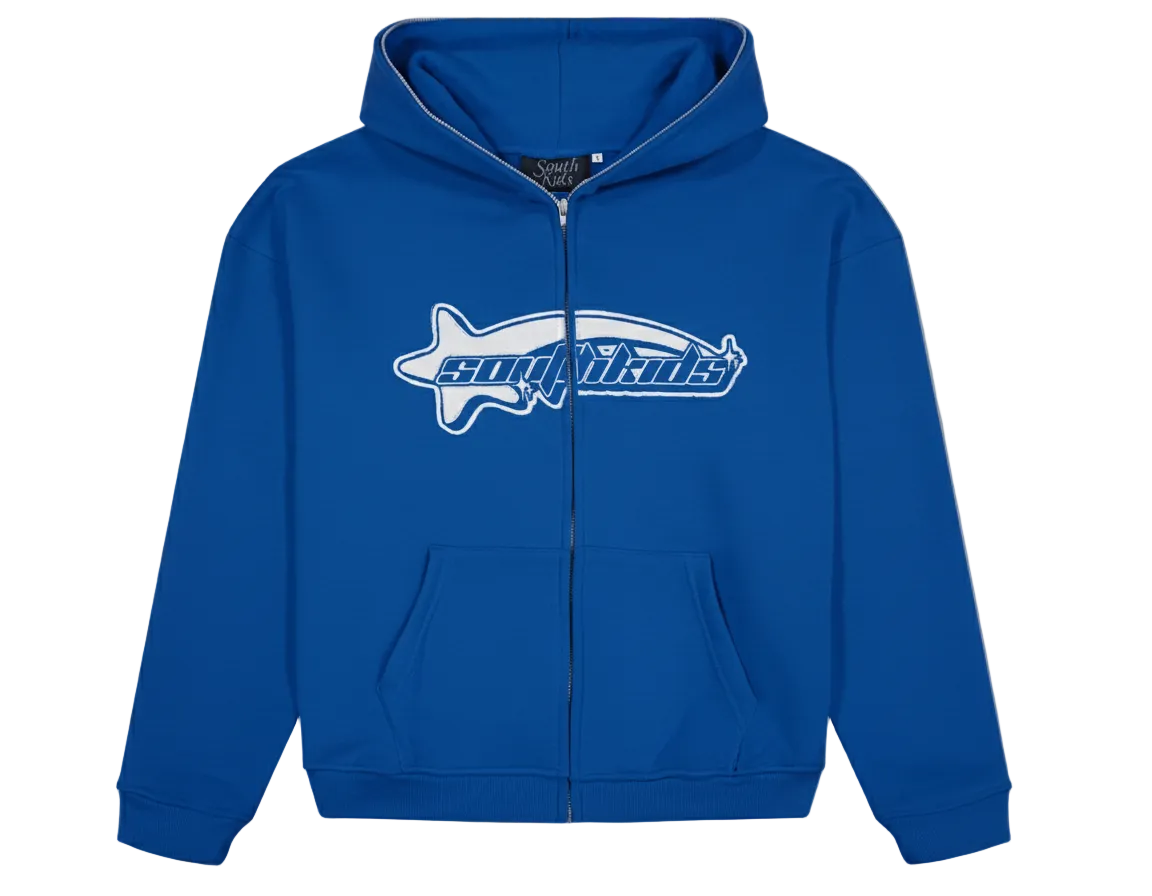 Luxury Star Blue Zip Up Hoodie