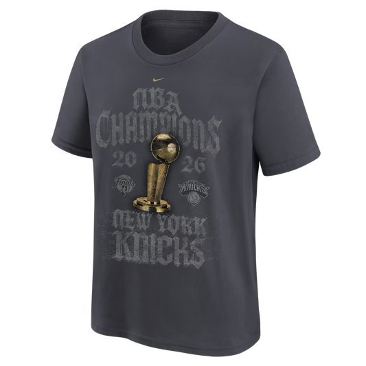 Nike New York Knicks 2026 NBA Finals Champions Authentic On Court T-shirt Grey