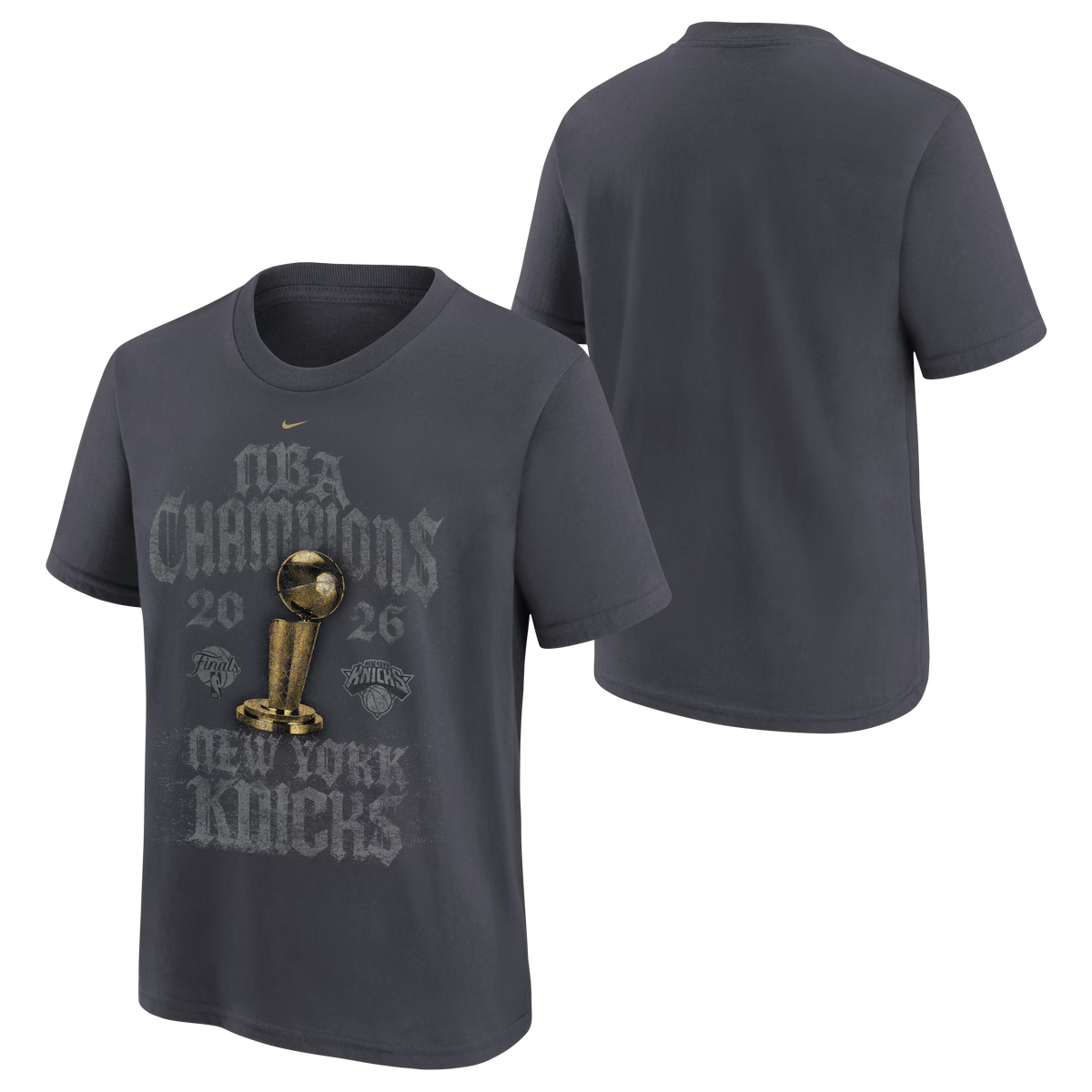 Nike New York Knicks 2026 NBA Finals Champions Authentic On Court T-shirt Grey