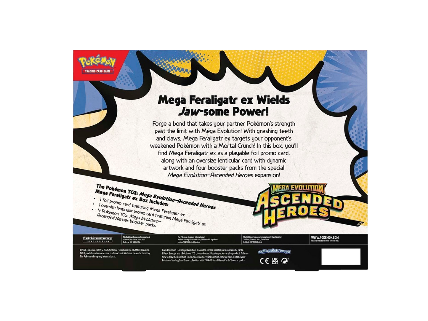 Pokémon Mega Evolution Ascended Heroes Mega Feraligatr ex Box