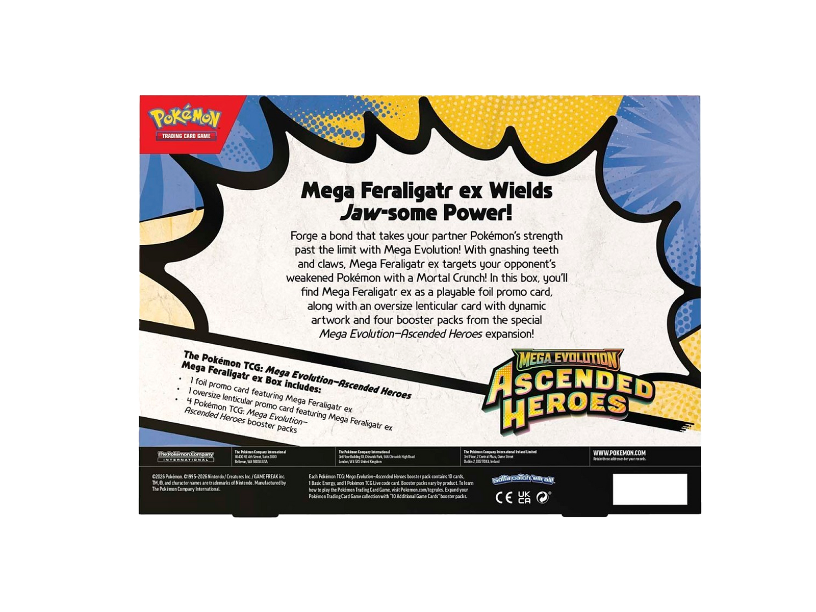 Pokémon Mega Evolution Ascended Heroes Mega Feraligatr ex Box